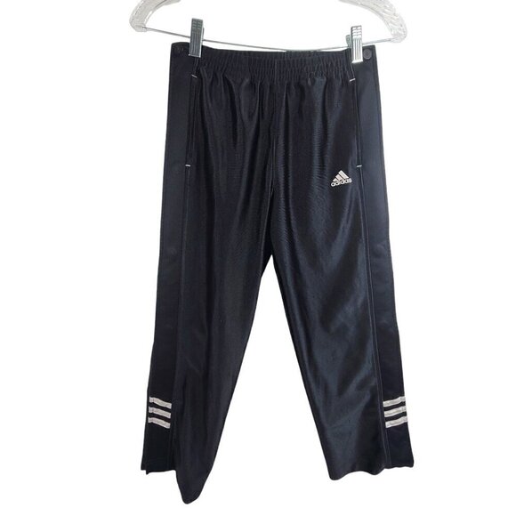 Vintage Adidas KIds Black Three Tripe Pull Away Pants - Picture 1 of 8